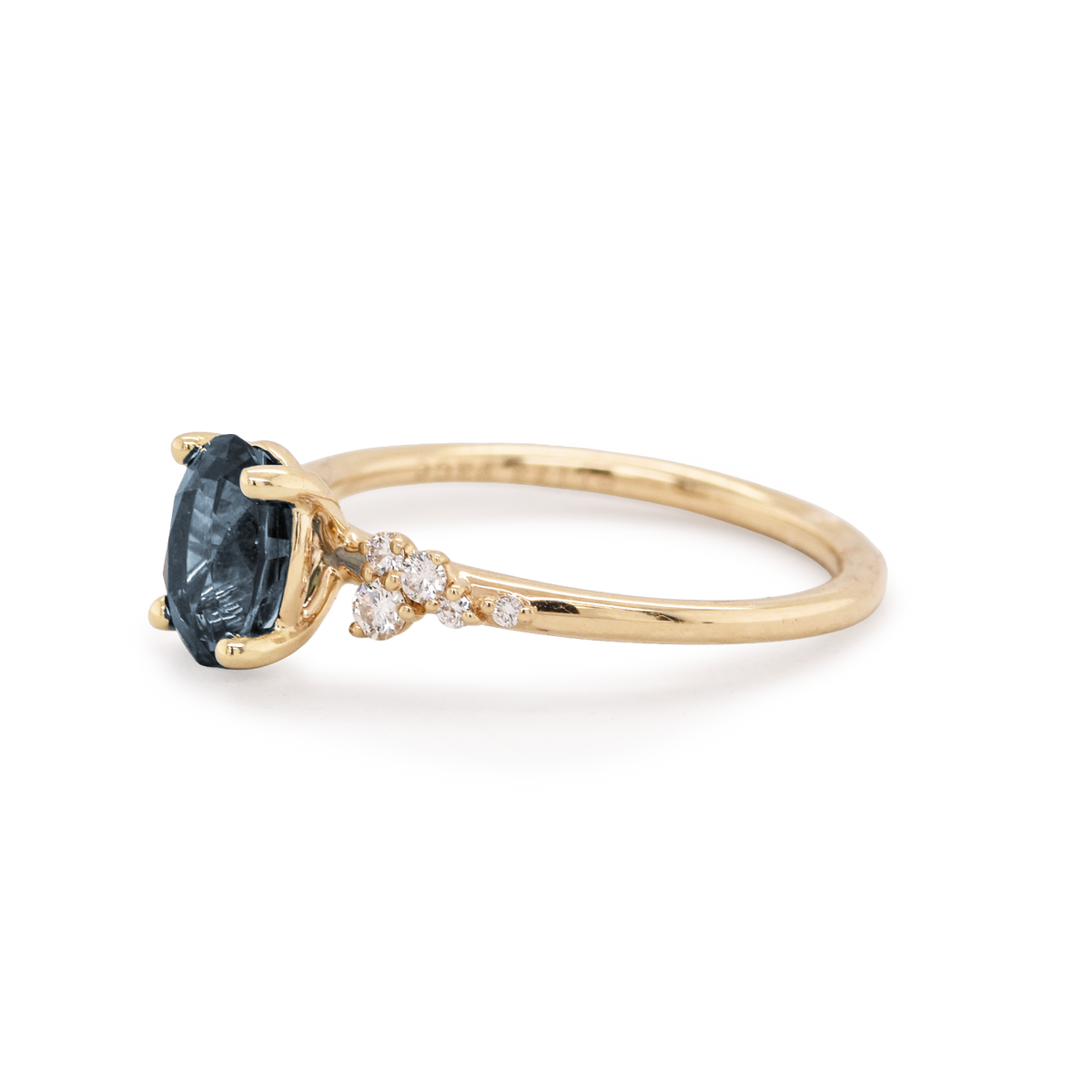 Finley 1.57ct Oval Montana Sapphire Engagement Ring