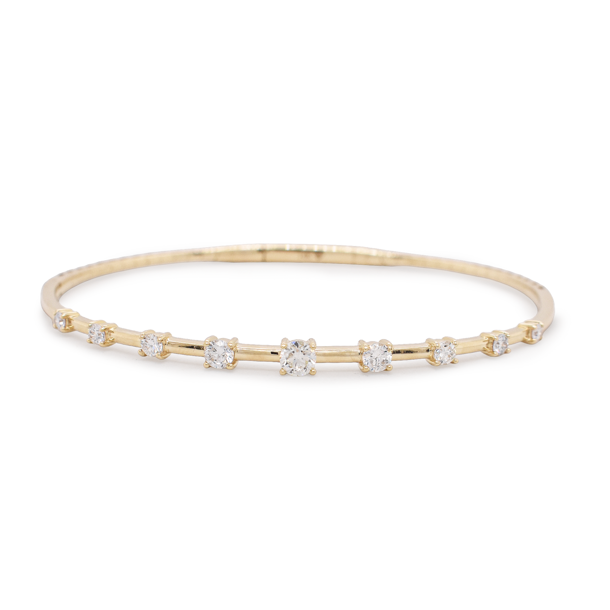 Graduating Diamond Station Bangle