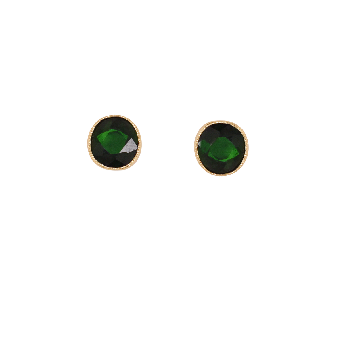 Juicy Green Tourmaline Studs