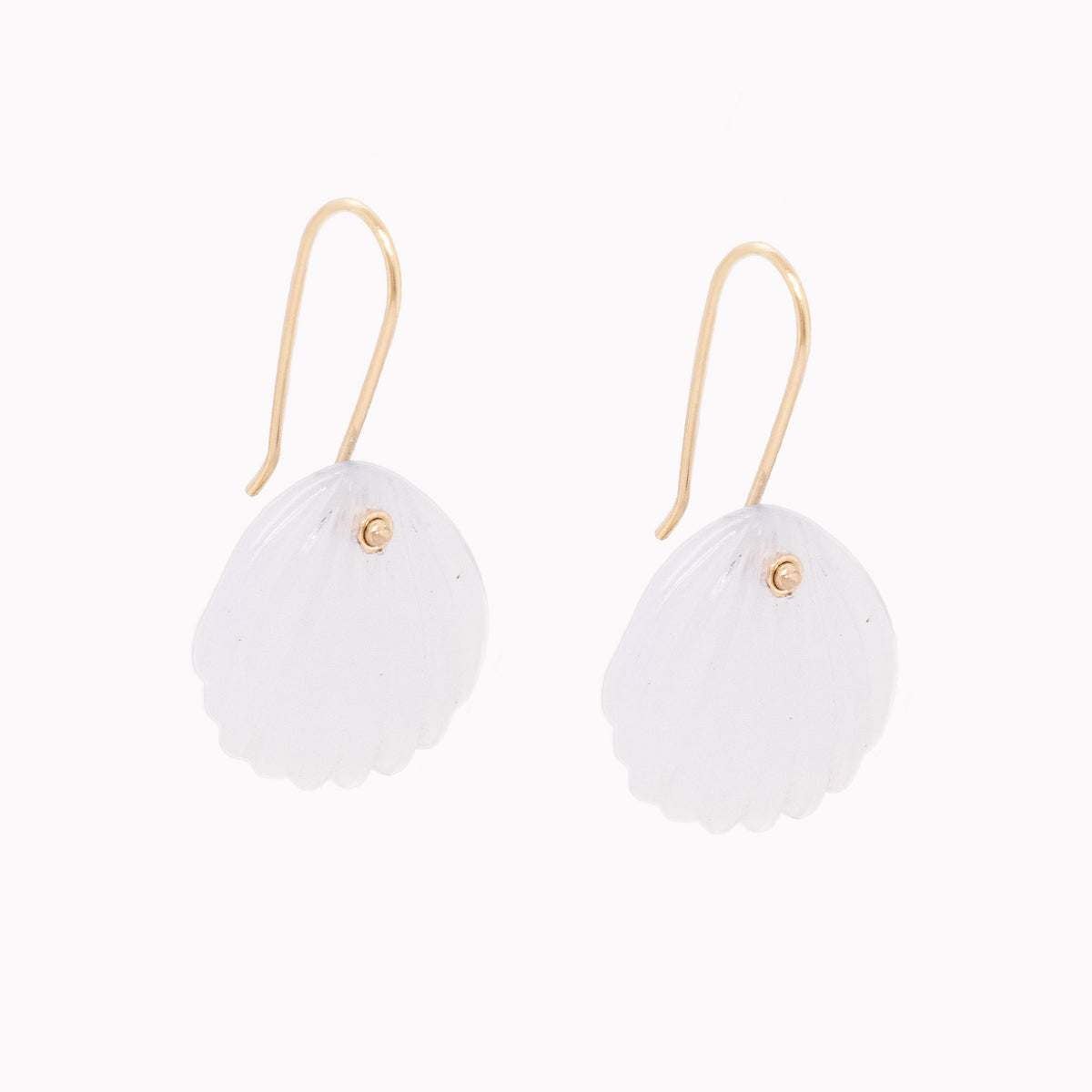 Chalcedony Shell Earrings