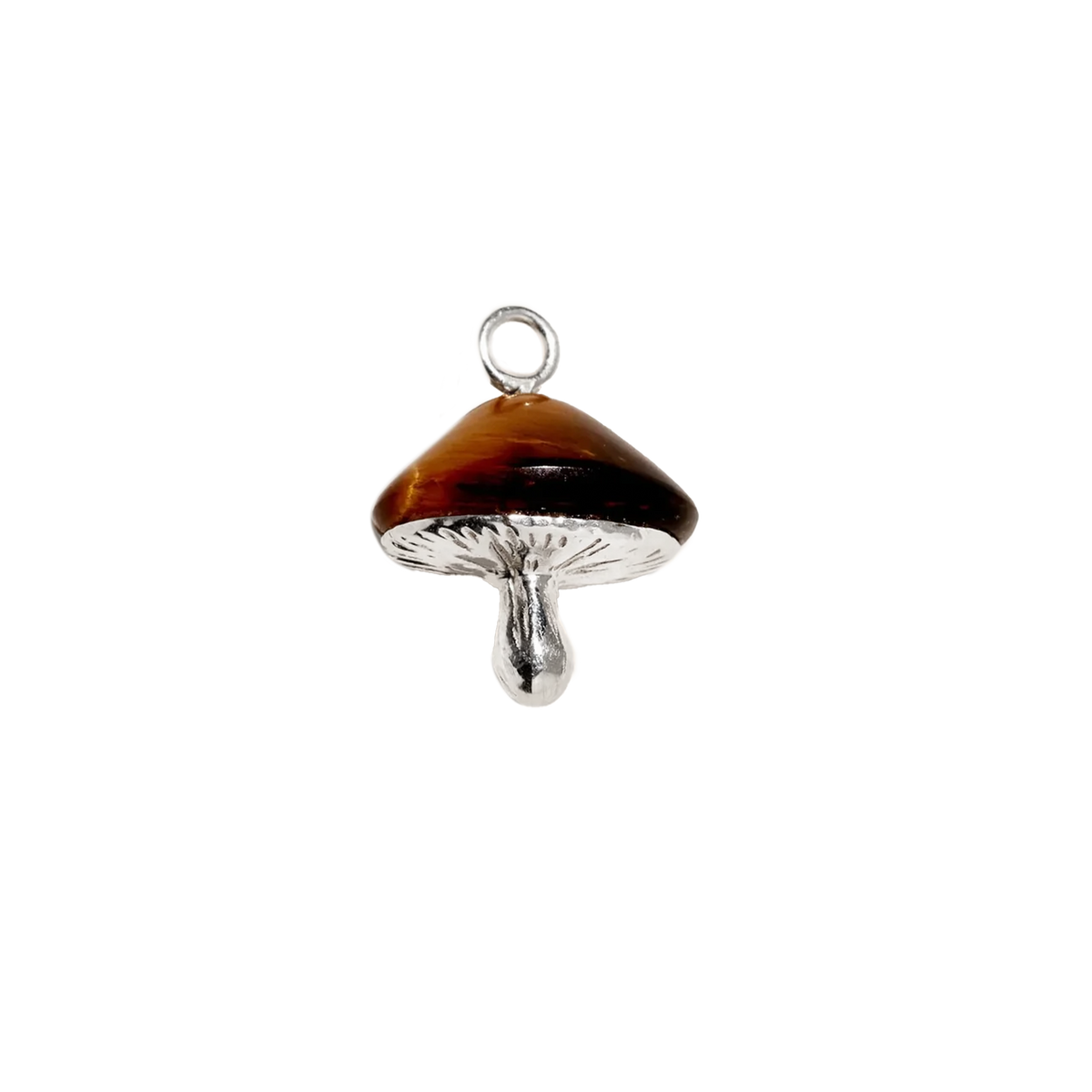 Tiger's Eye Mushroom Charm
