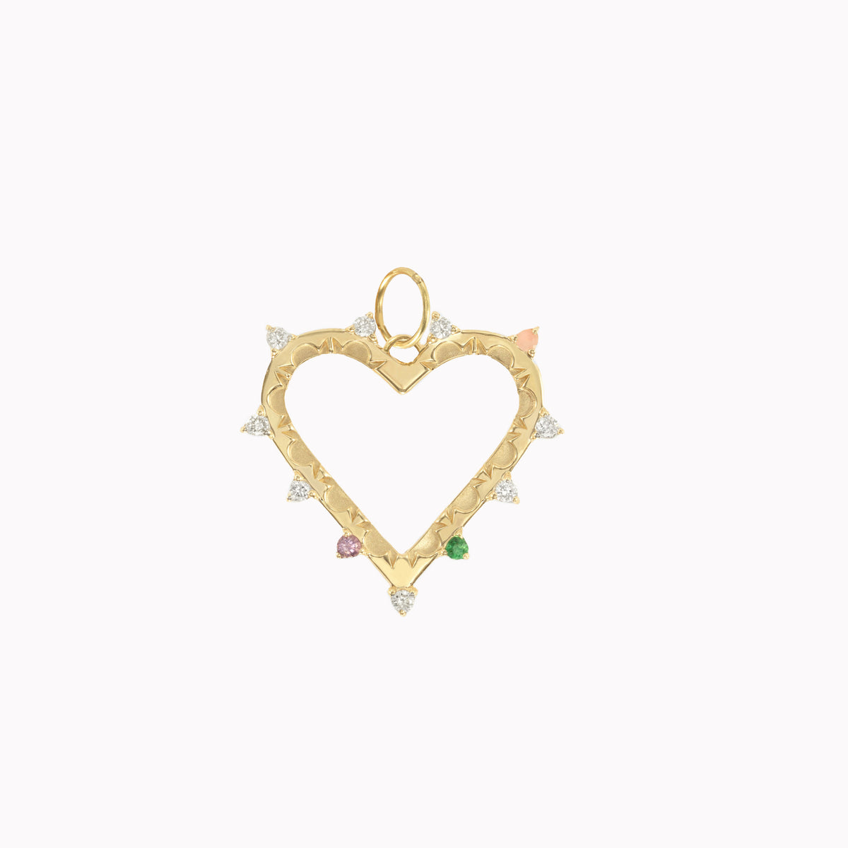 Medium Open Heart Medallion "Love" 18mm