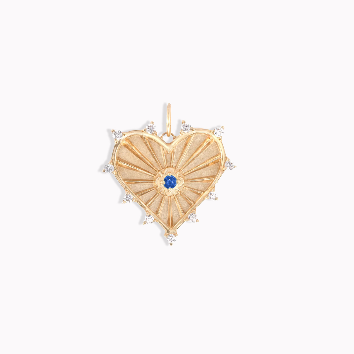 Medium Radiant Heart Sapphire Medallion 18mm