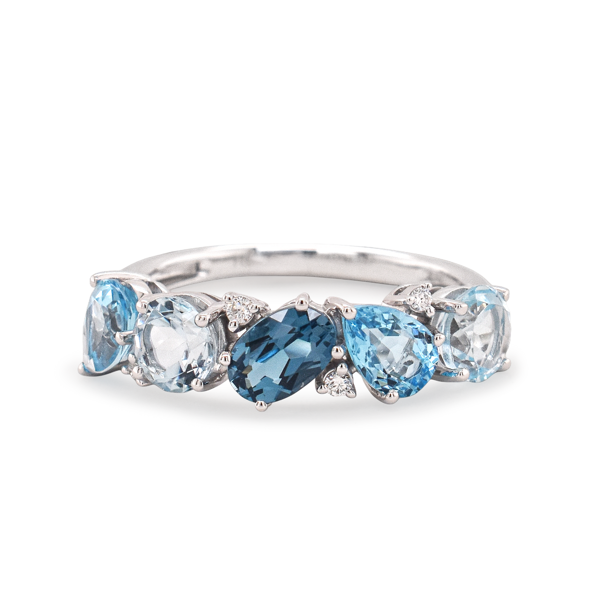 Topaz & Diamond Cluster Ring