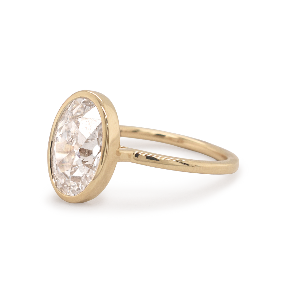 Jane 2.90ct Oval Lab-Grown Old Mine Cut Engagement Ring