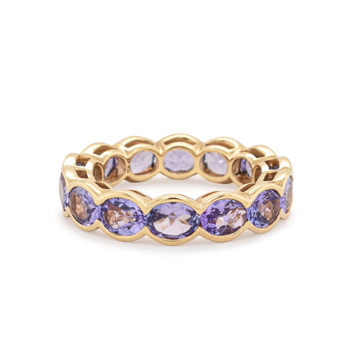 East/West Oval Tanzanite Eternity Ring