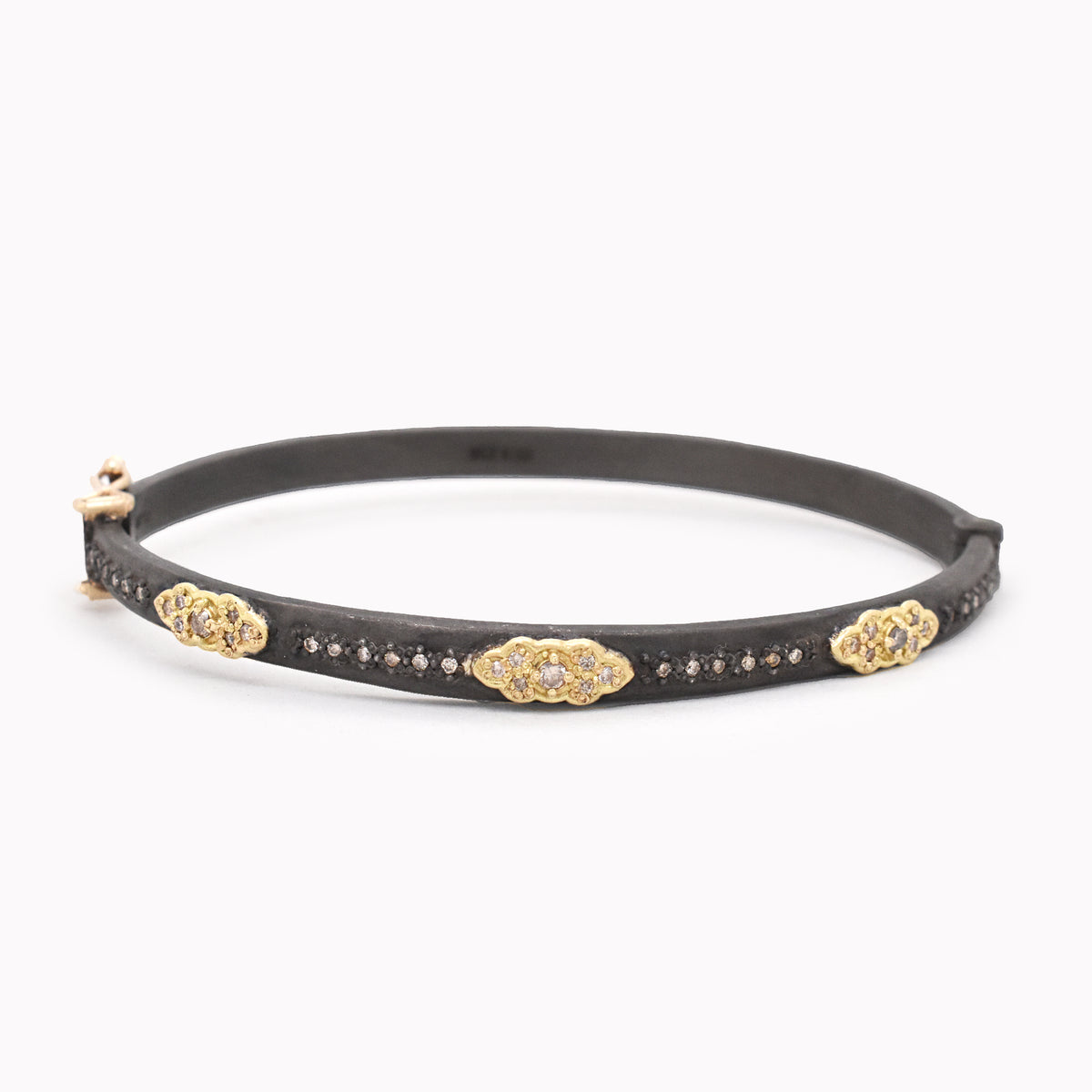 Pavé Champagne Diamonds Bangle Bracelet