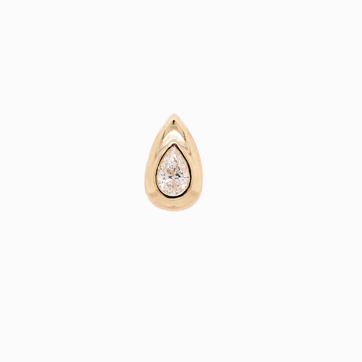 Lab-Grown Pear Diamond Rondelle Charm