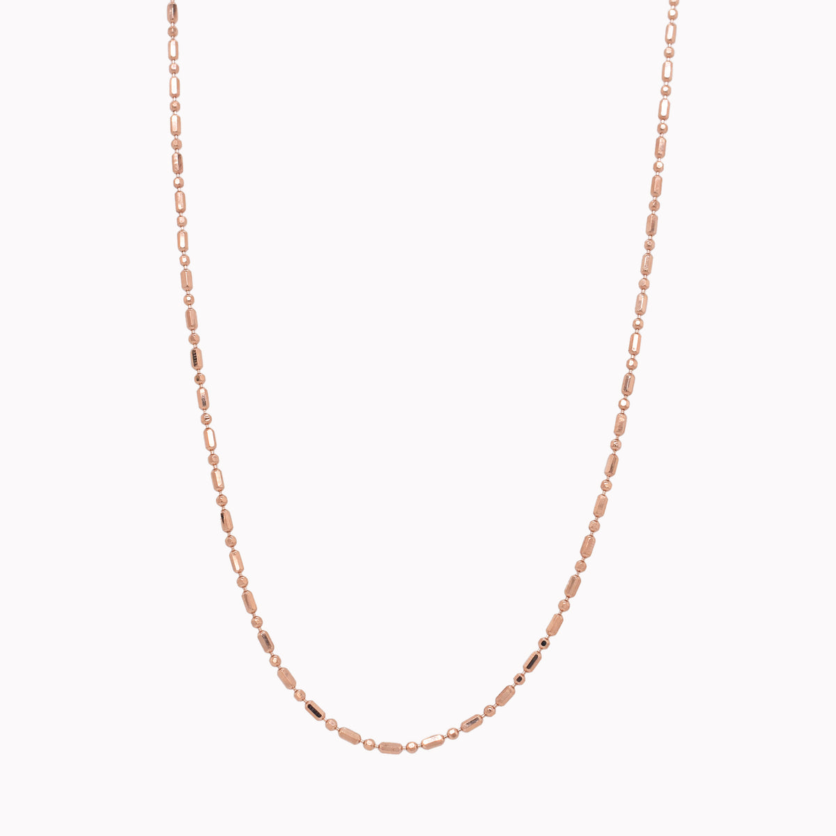 Rose Gold Diamond-Cut Bead Chain