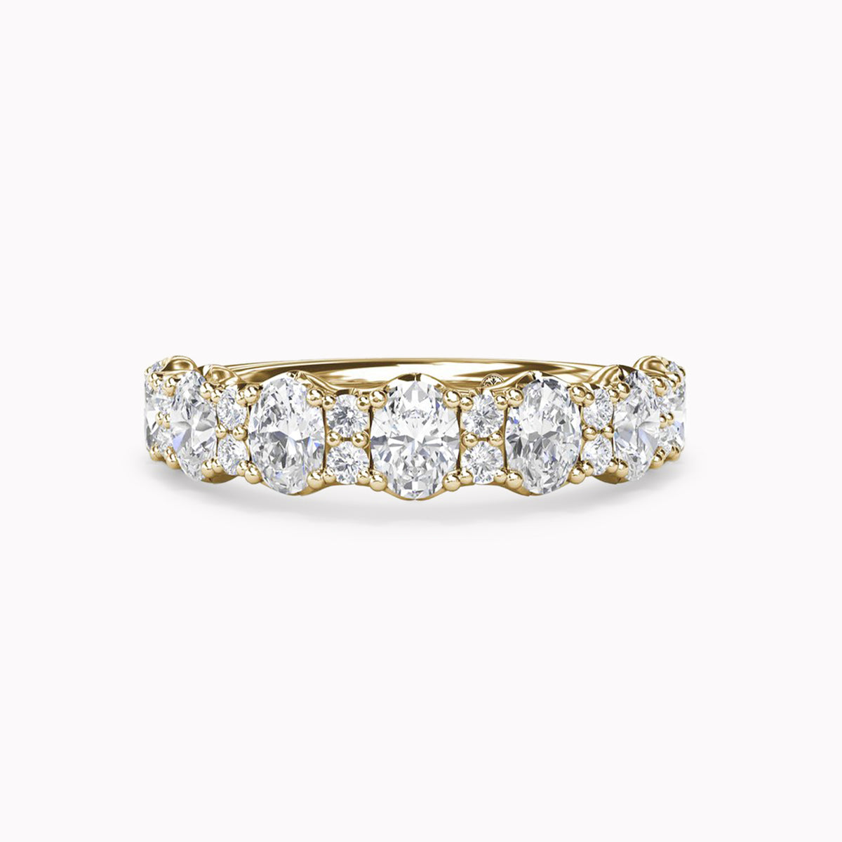 Oval & Round Cluster Diamond Ring