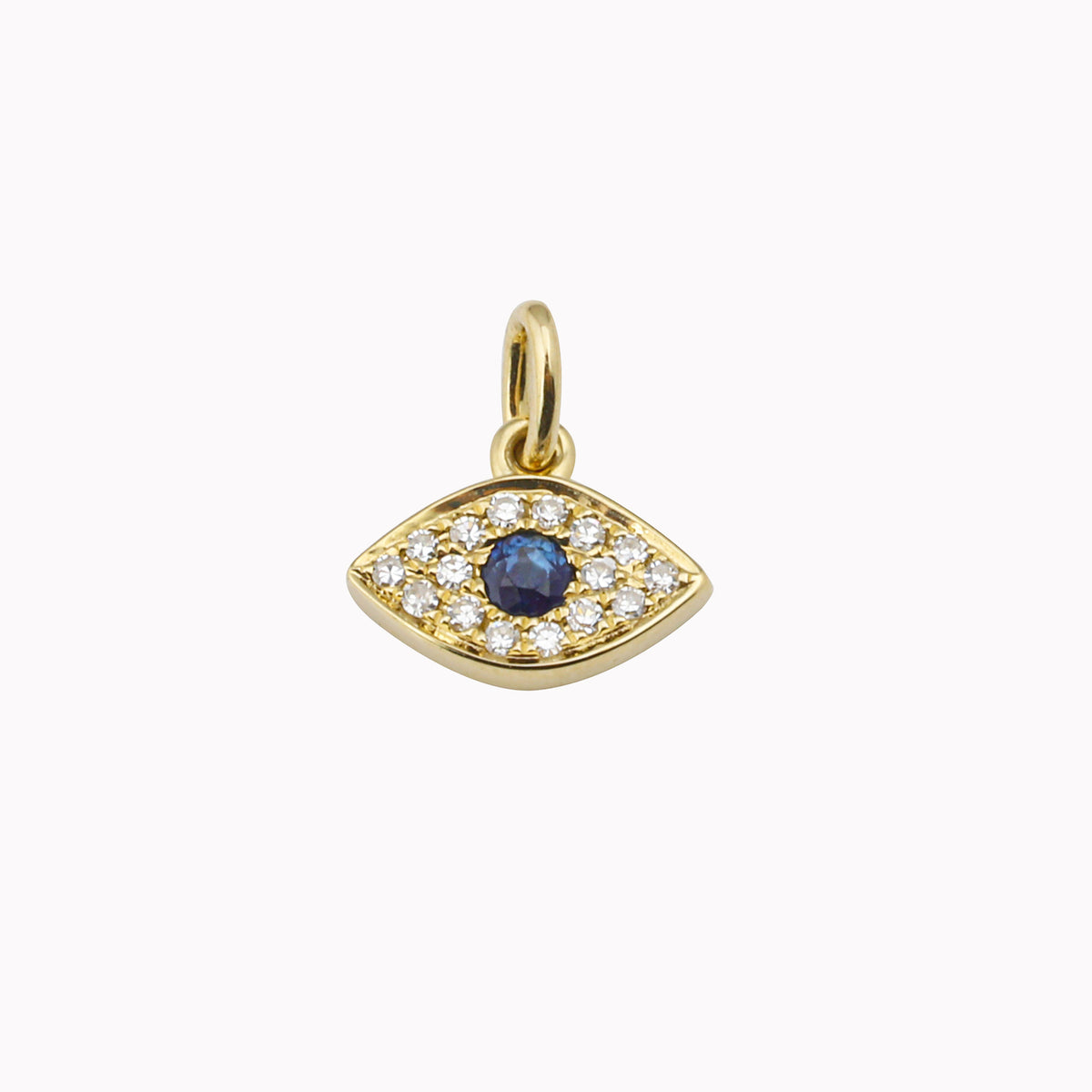 Sapphire & Diamond Evil Eye Charm