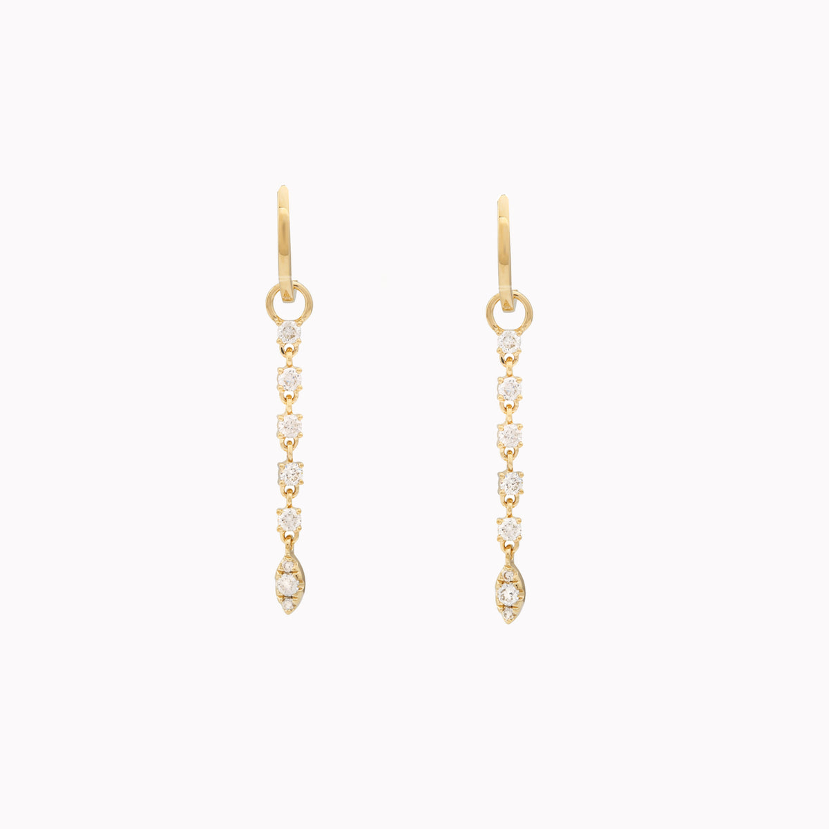 Multi Diamond Drop Dangle Earrings
