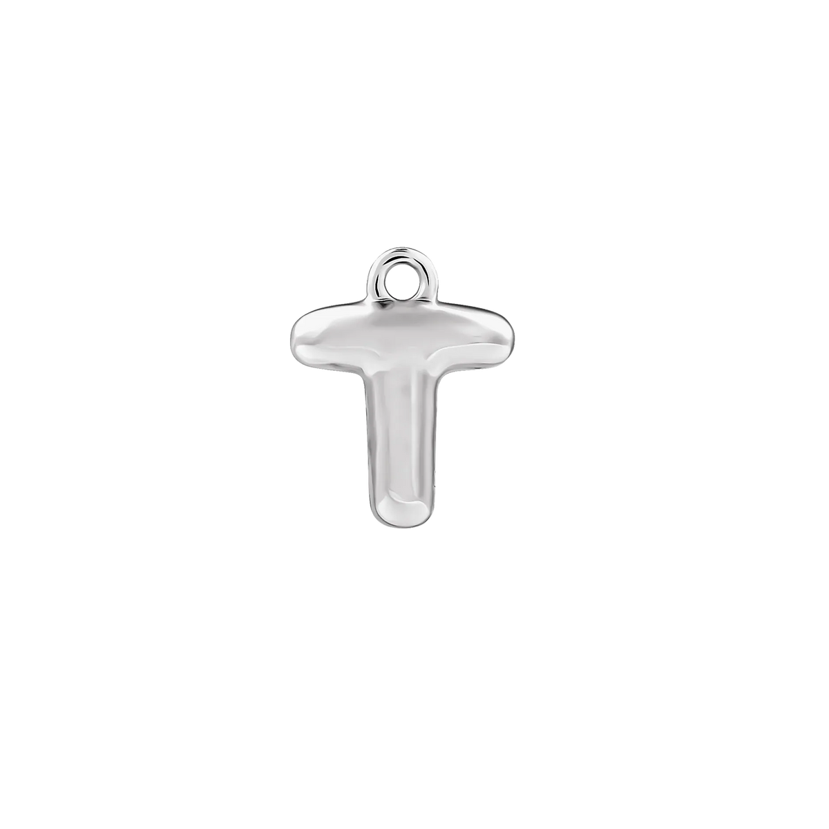 Silver Bubble Letter Charm