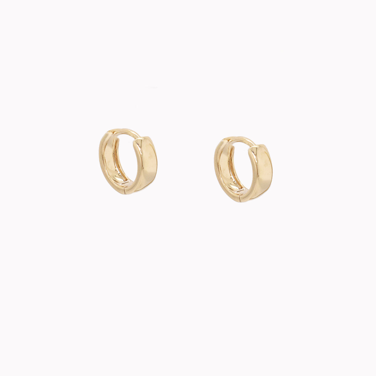 Small Wide Gold Huggies