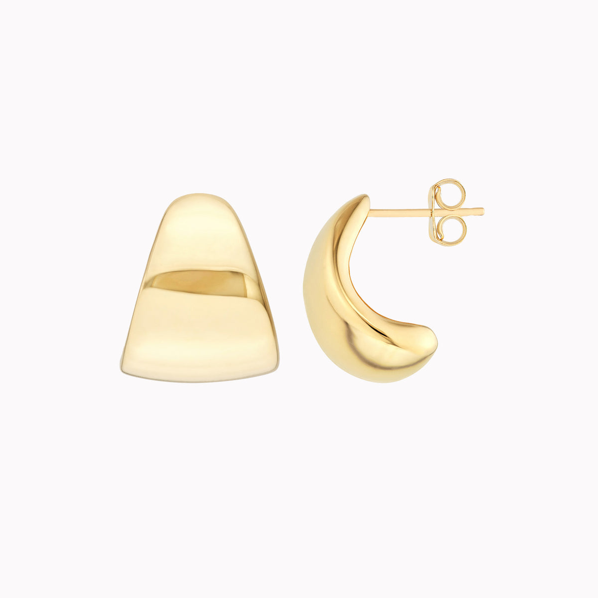 Tapered Semi Hoop Earrings