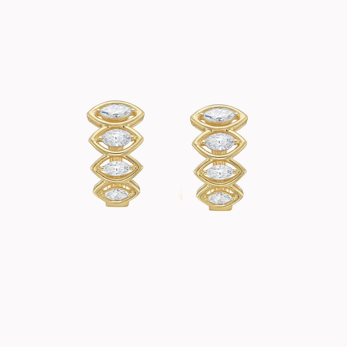 Tapered Marquise Diamond Earrings