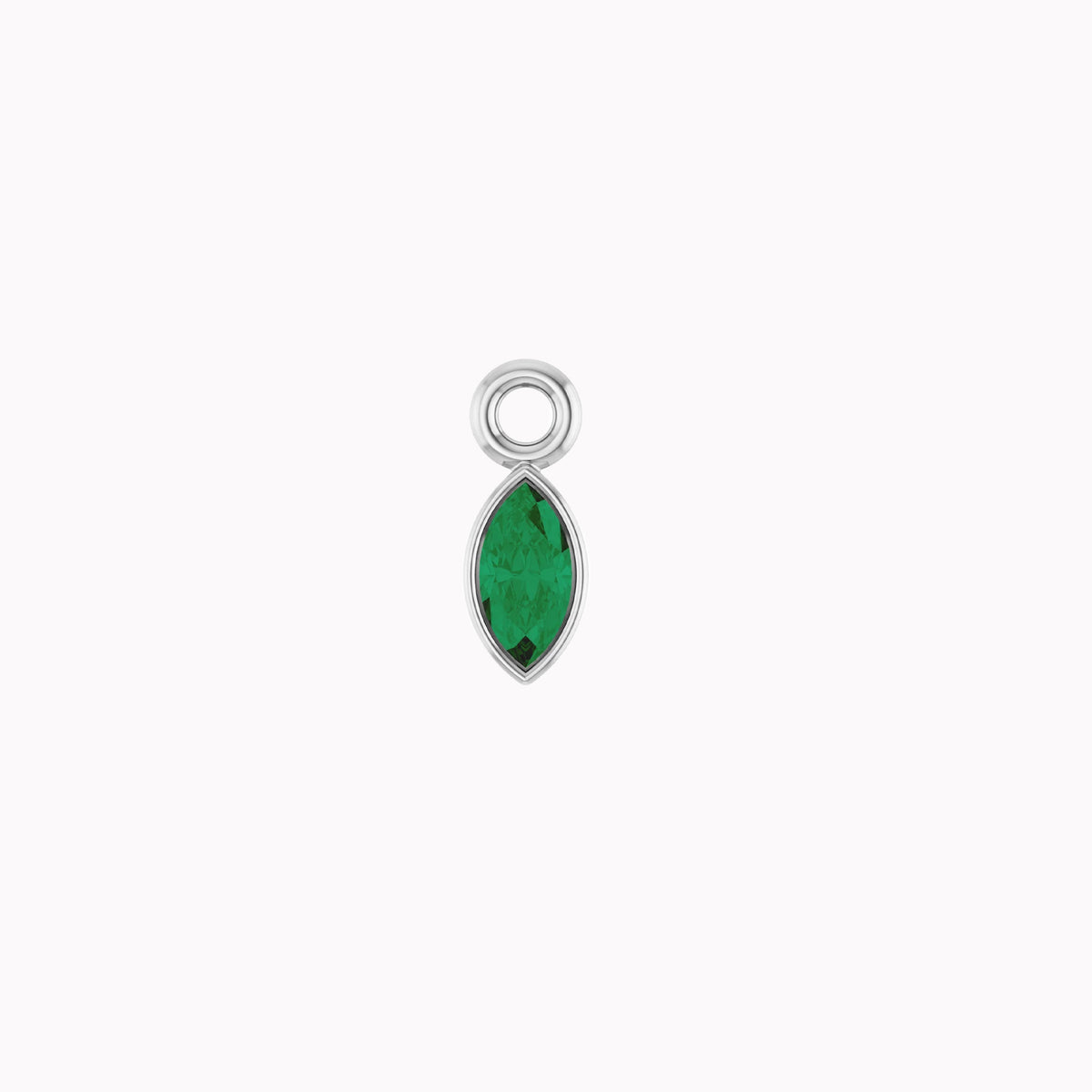 Lab-Grown Marquise Emerald Charm