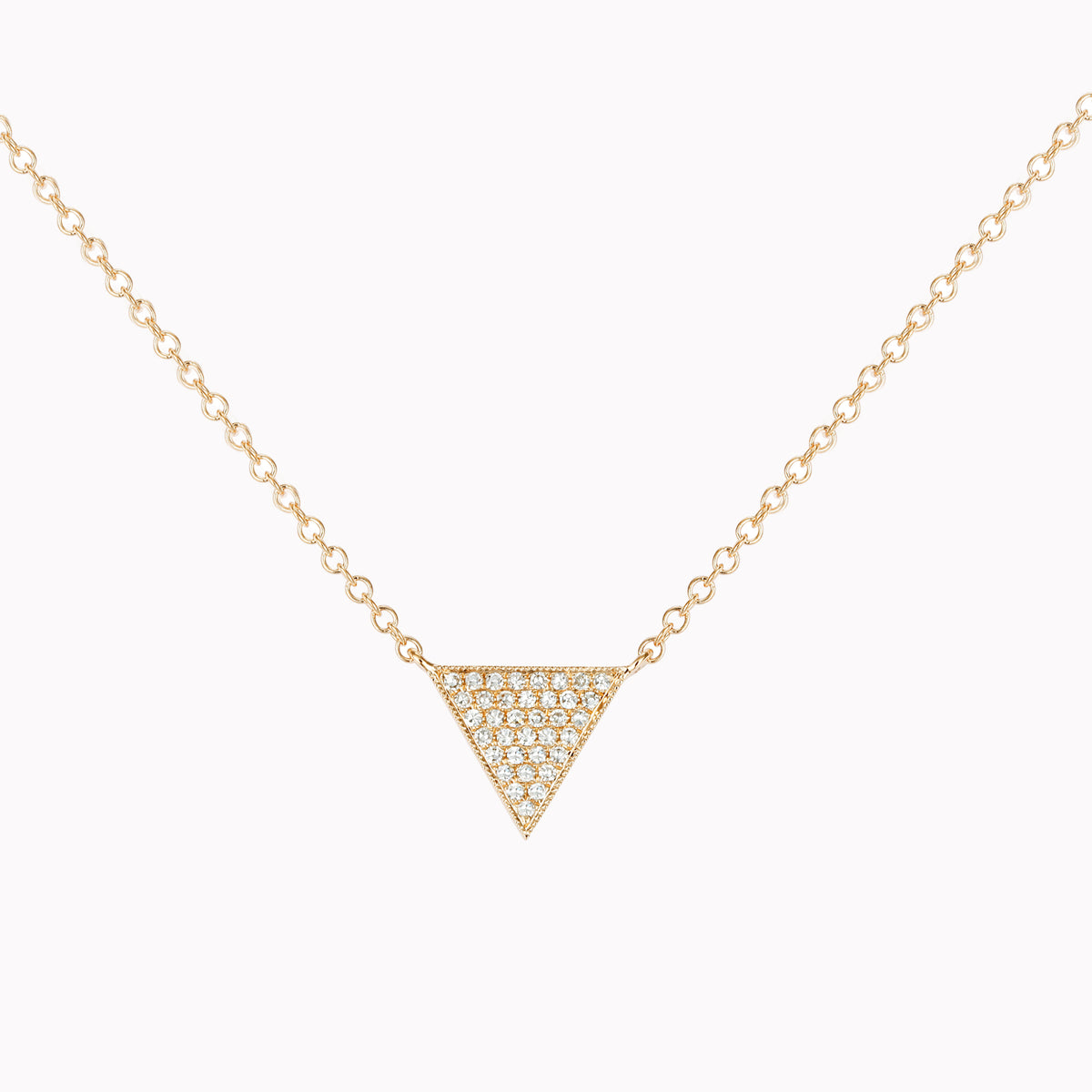 Triangle Melee Diamond Necklace