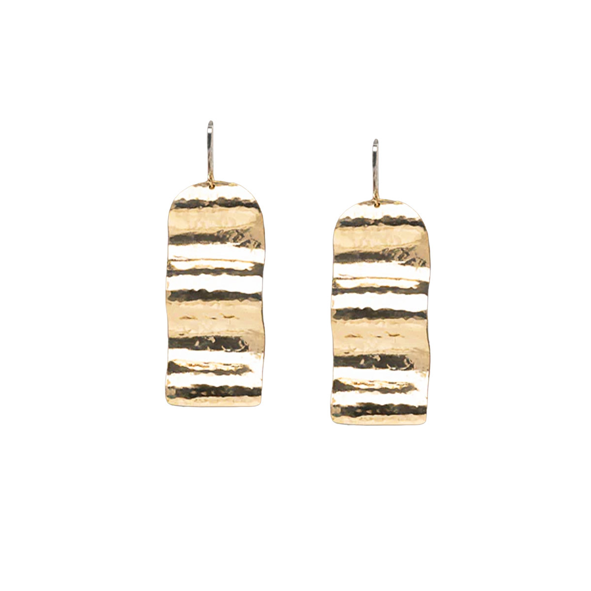 Two-Tone Wave Arch Earrings