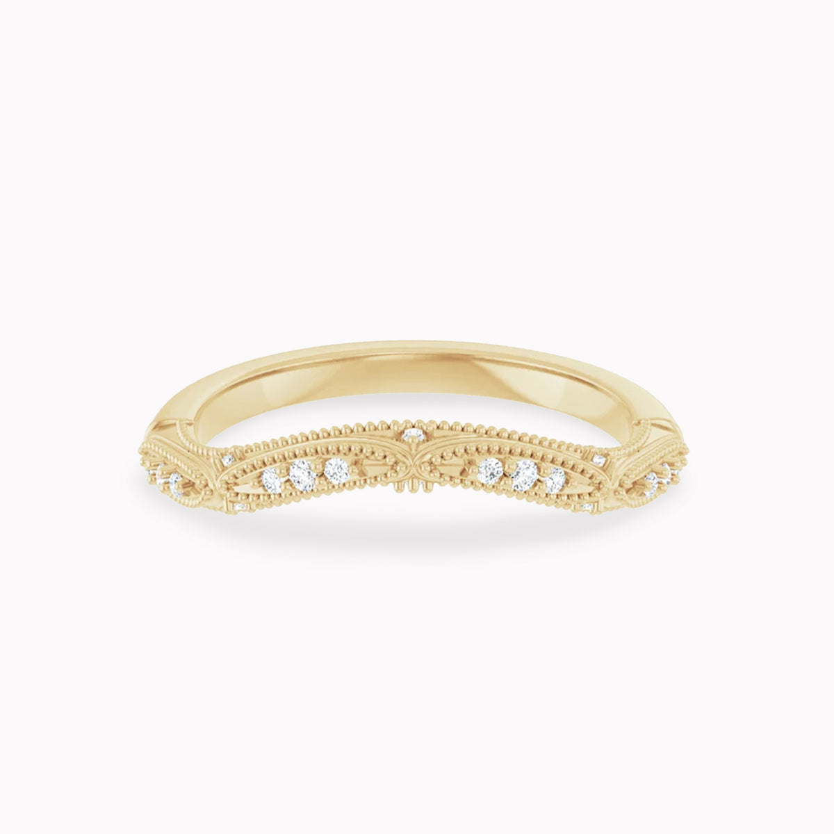 Vintage Diamond Contour Band