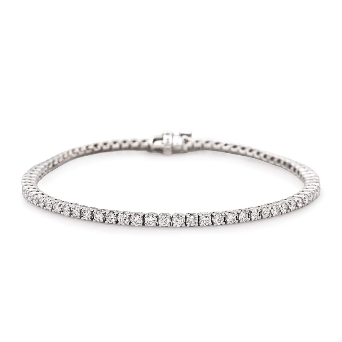 White Gold Diamond Tennis Bracelet 2.12ct
