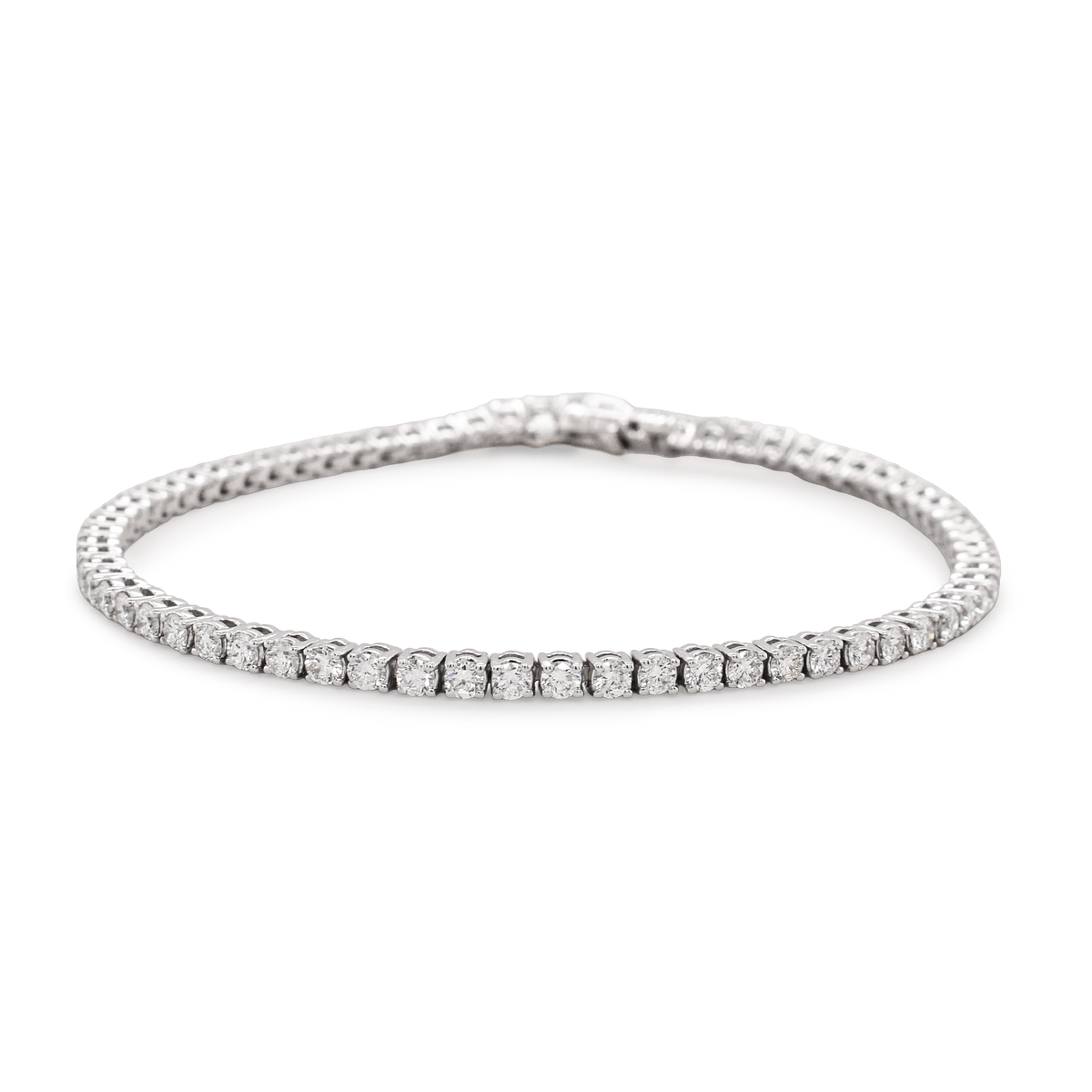White Gold Diamond Tennis Bracelet 3.11ct