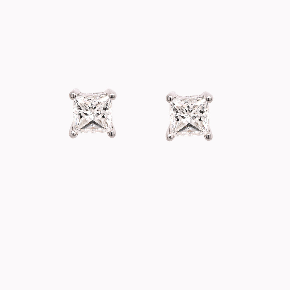 Square Brilliant Diamond Studs