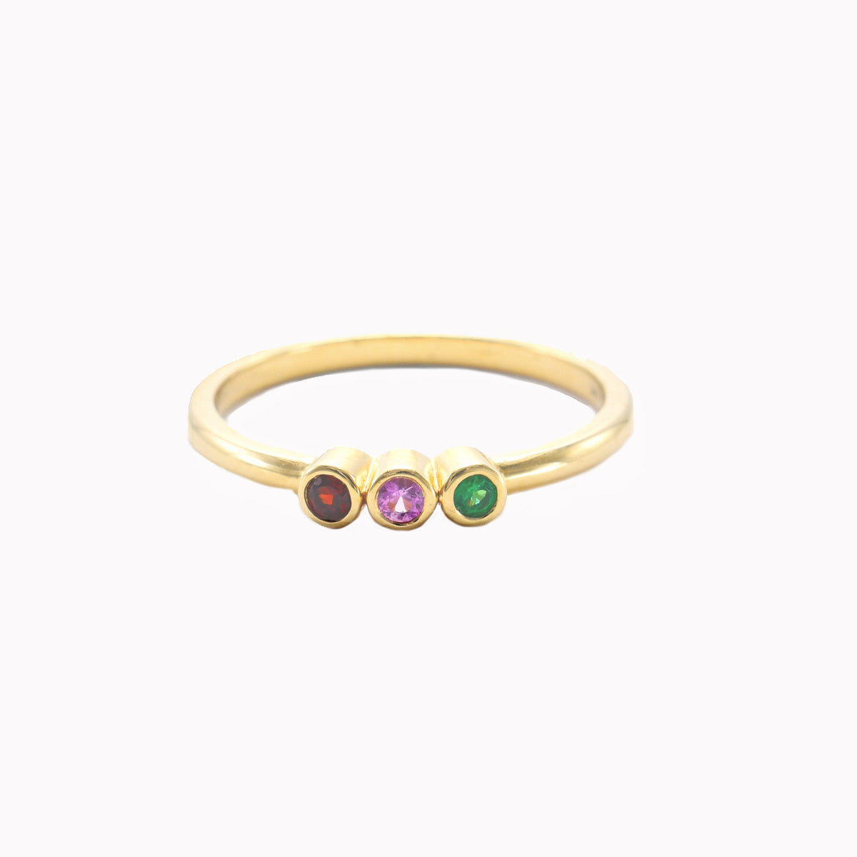 3 Stone Triplet Stack Ring