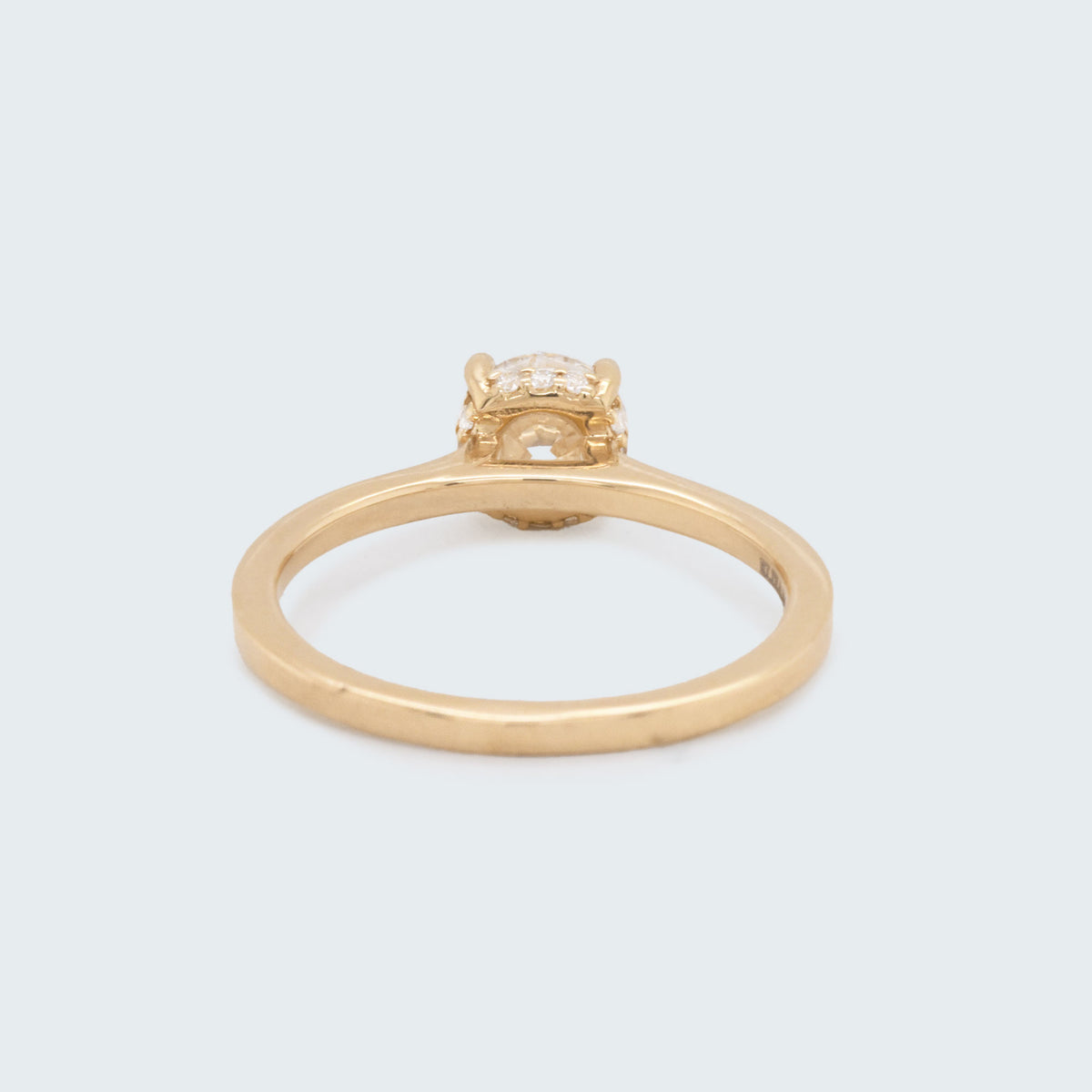 Marjorie .82ct Round White Diamond Engagement Ring - Eliza Page
