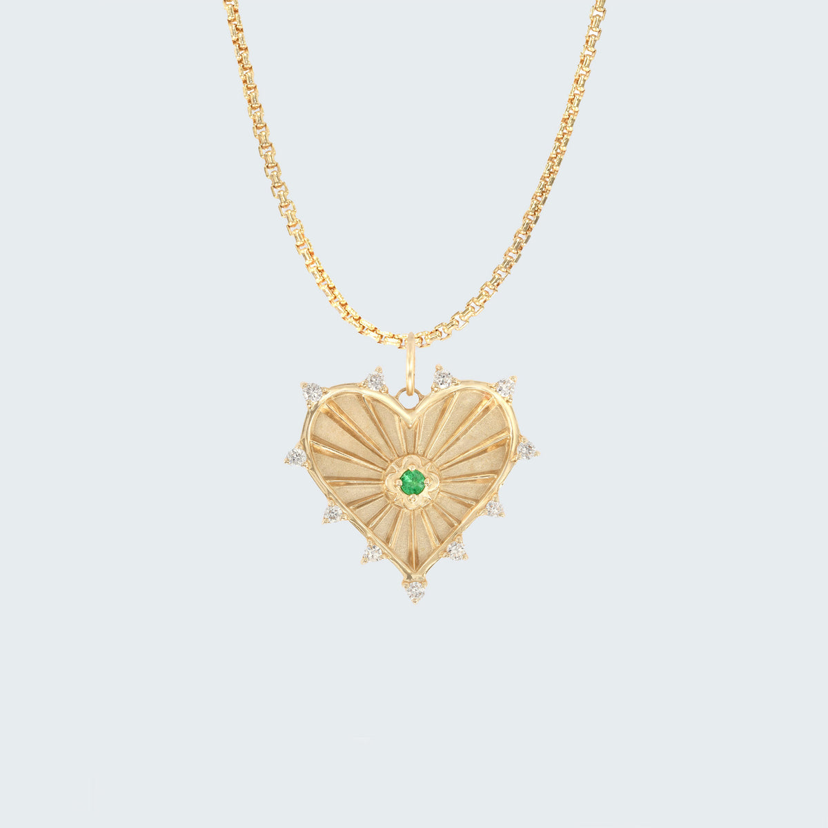 Medium Radiant Heart Birthstone Medallion - Eliza Page