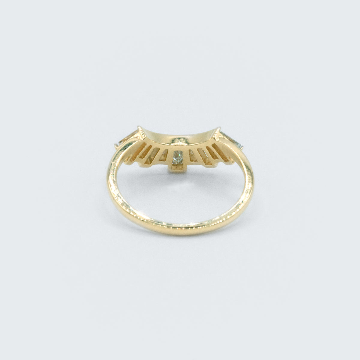 Tapered Diamond Baguette Tiara Ring - Eliza Page