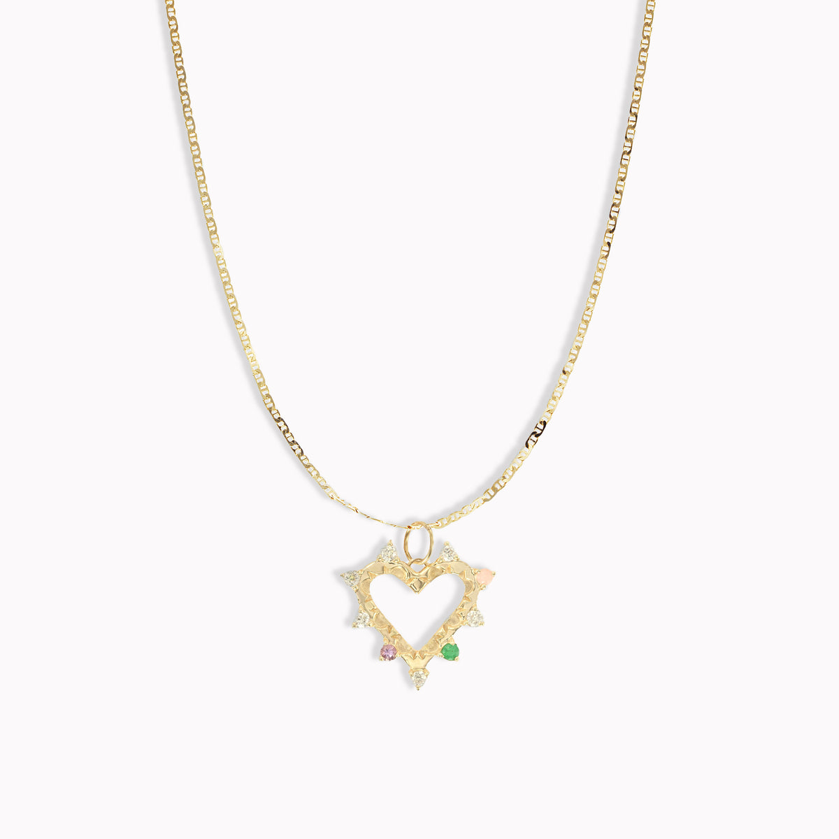 Small Open Heart Medallion "Love" 12mm