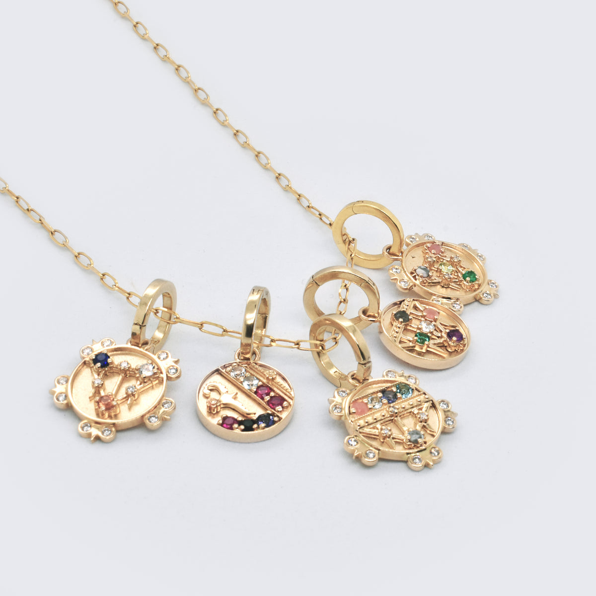 Small Lily Dove Medallion - "Warrior" - 7 Stones - Eliza Page