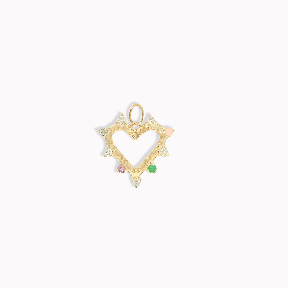 Small Open Heart Medallion "Love" 12mm